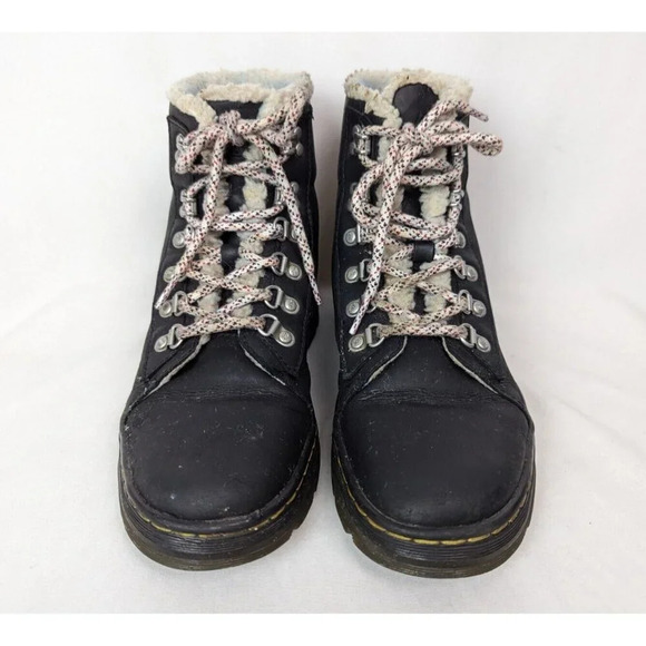 Dr. Martens Combs Wyoming Shearling Lined Lace Up Ankle Boots Docs Combat US 7 L - Picture 6 of 16